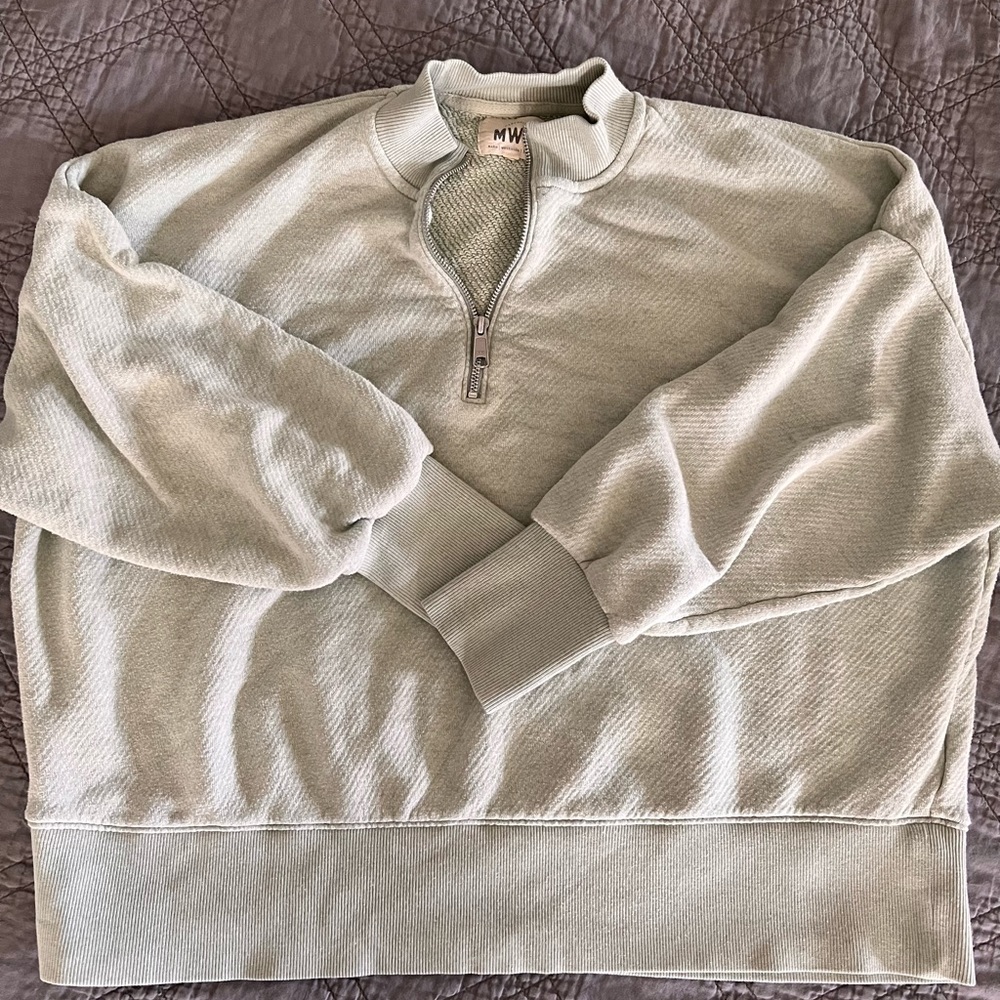 Madewell | MWL Airyterry Half-Zip Tunic Sweatshirt | Size M